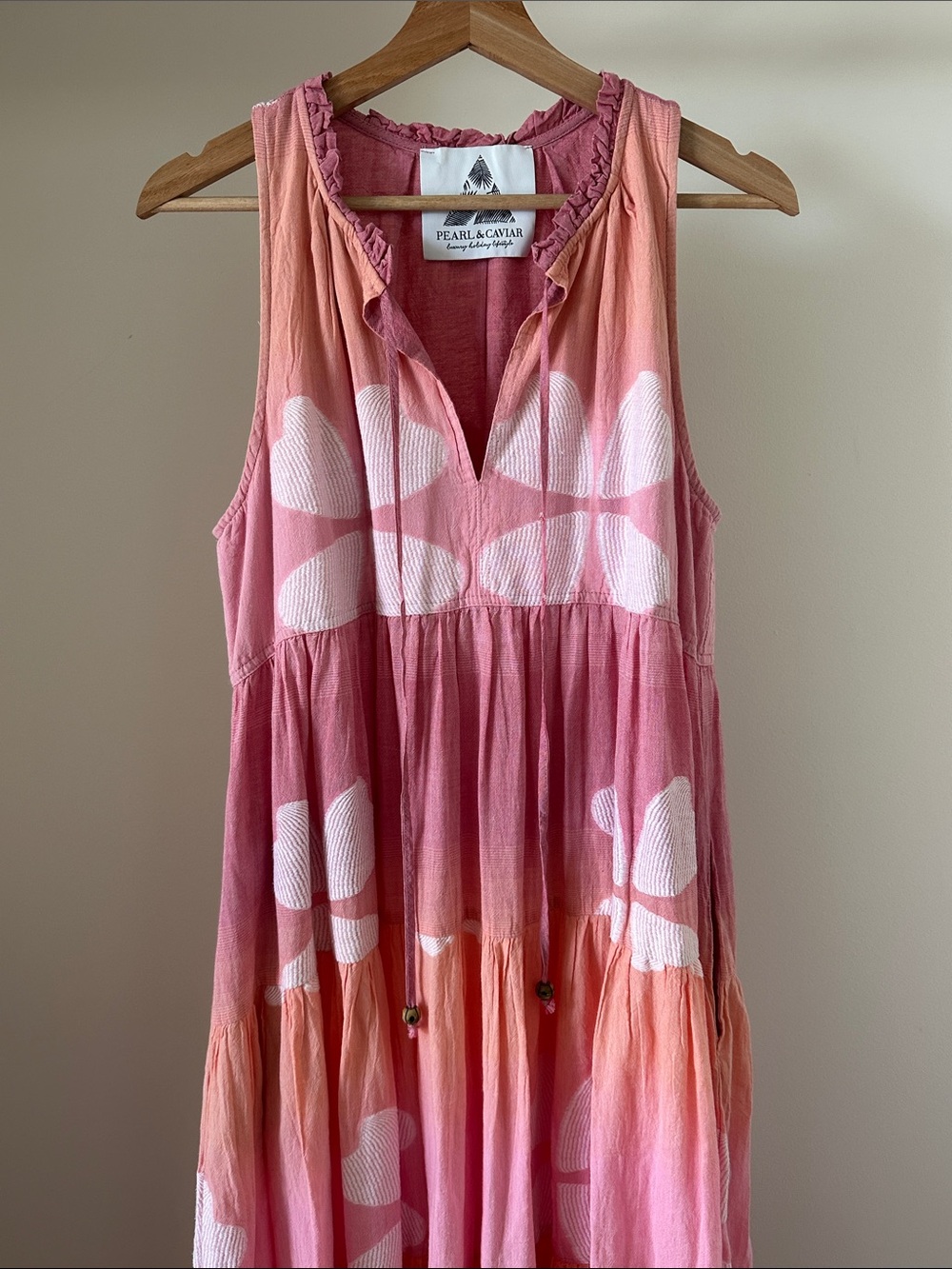 Pearl and Caviar Floral Jacquard Tiered Maxi Dress S/M - Picture 3 of 12